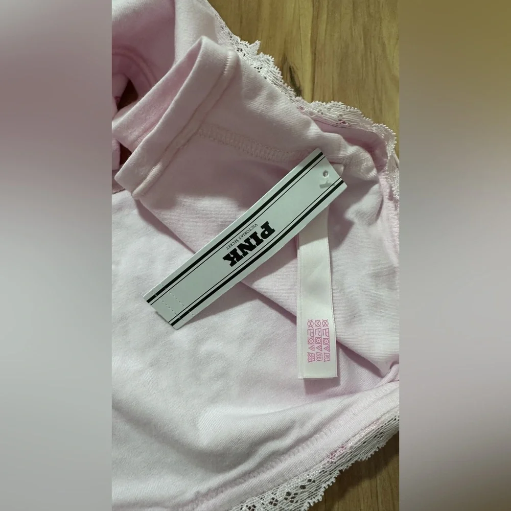PINK X LOVESHACKFANCY COTTON RACERBACK BRALETTE XL NWT - Picture 7 of 10